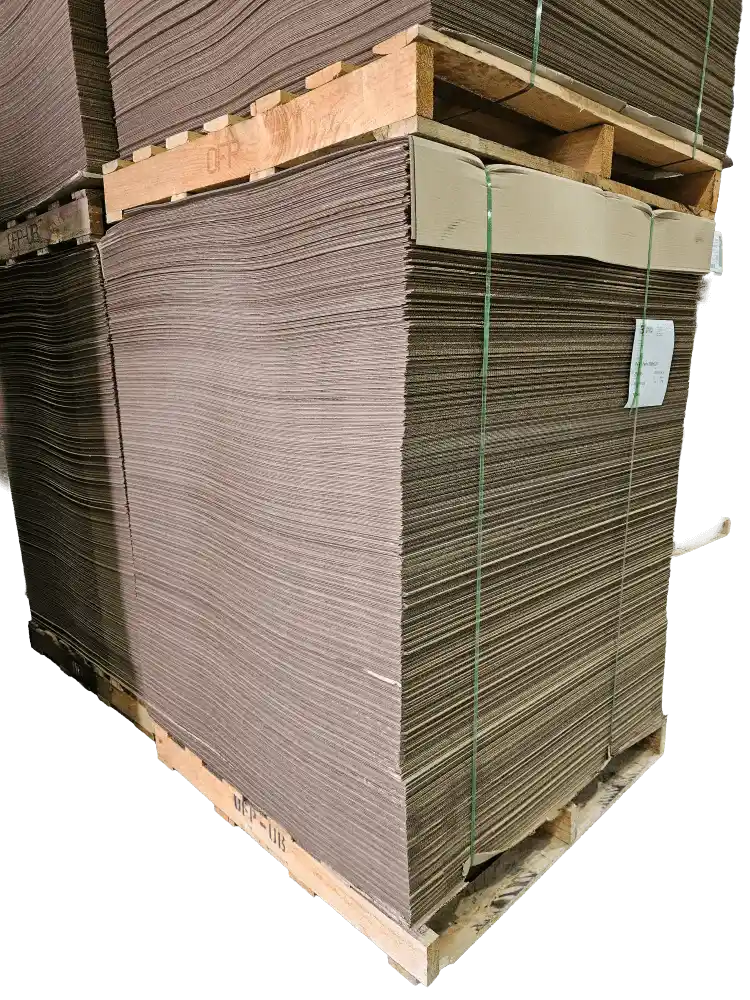 Corrugated pallet pads 1165 x 1165 mm – 600 pack