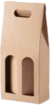 2 Bottle Gable Brown