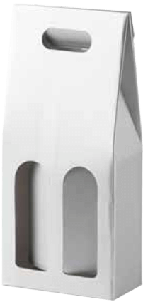 2 Bottle Gable White