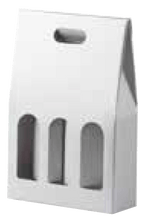 3 Bottle Gable Top Pack for wine gray color