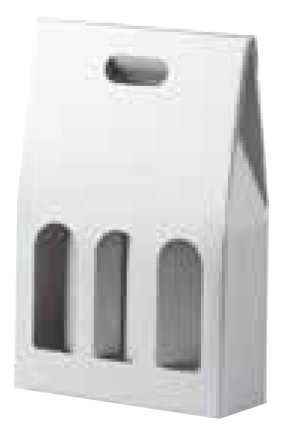 3 Bottle Gable Top Pack for wine gray color