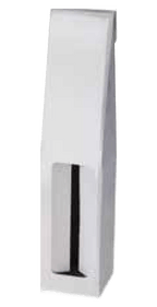 1 Bottle Gable Top Pack - With Window For Wine white color 